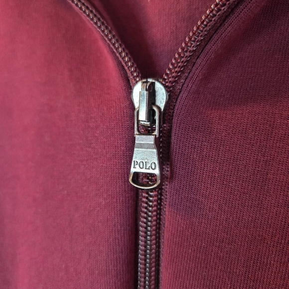 Ralph Lauren Burgundy Hoodie Jacket - Picture 6 of 7